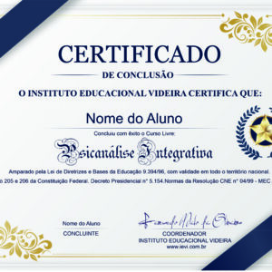 Certificado Digital - Formação em Psicanálise Integrativa